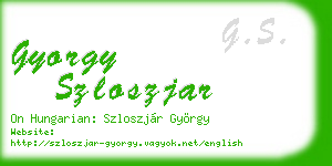 gyorgy szloszjar business card
